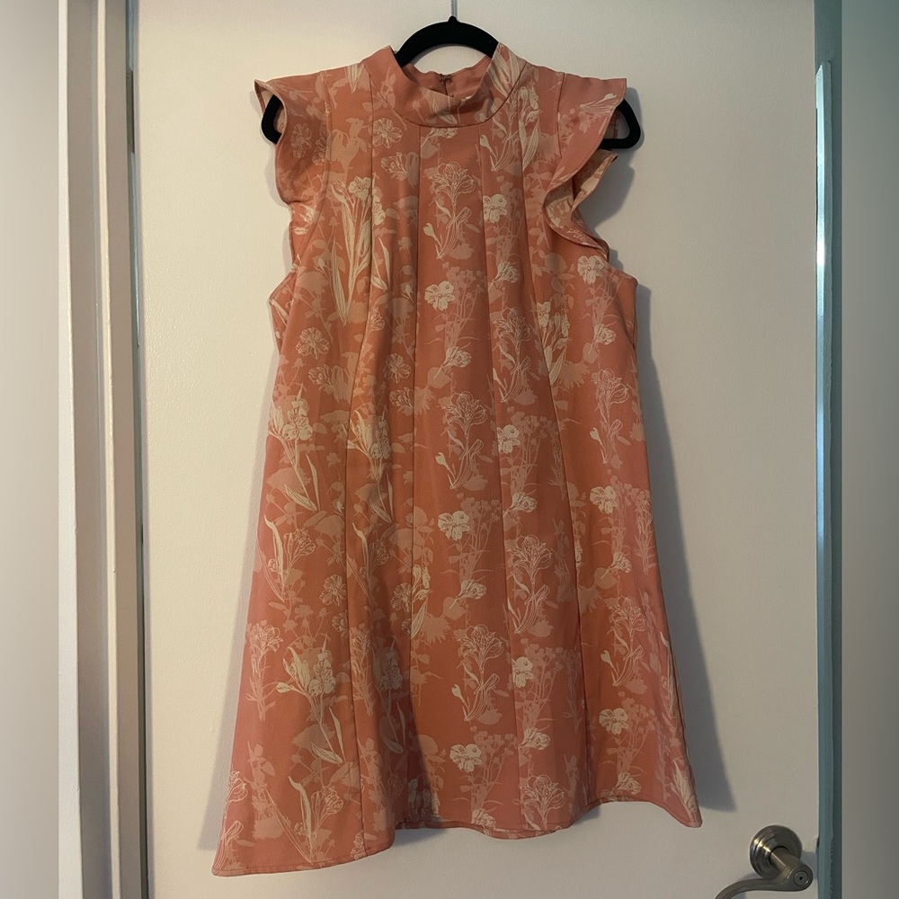 BCBGeneration Pink Floral Jacquard Dress